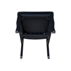 Chaises de salle à manger doubles à dossier en X en bois massif, vieilli, blanc/noir – Lot de 2