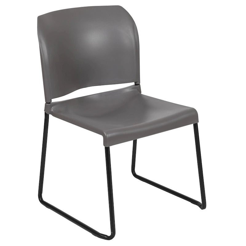 Chaise empilable en plastique multicolore à piètement luge, une place