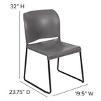 Chaise empilable en plastique multicolore à piètement luge, une place