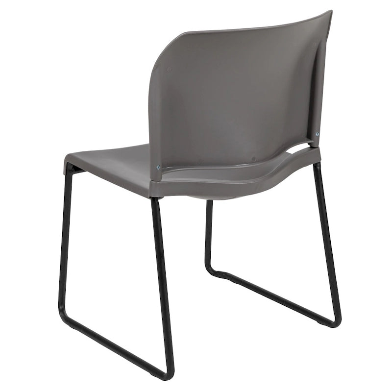 Chaise empilable en plastique multicolore à piètement luge, une place