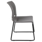 Chaise empilable en plastique multicolore à piètement luge, une place