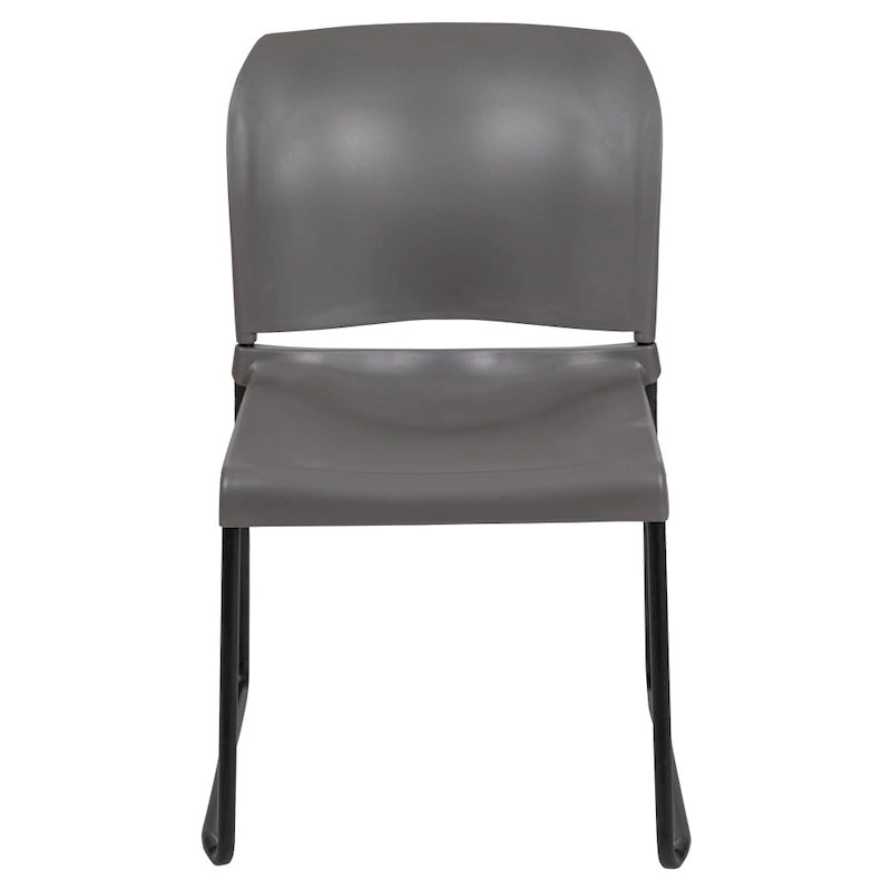 Chaise empilable en plastique multicolore à piètement luge, une place