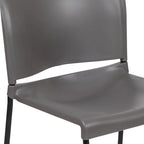 Chaise empilable en plastique multicolore à piètement luge, une place