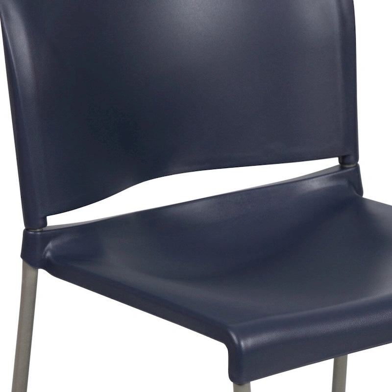 Chaise empilable en plastique multicolore à piètement luge, une place