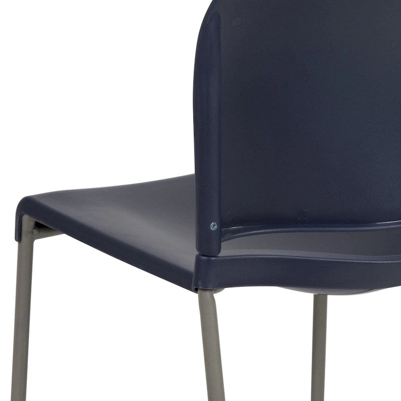Chaise empilable en plastique multicolore à piètement luge, une place