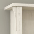 Suite de bureau en L blanc antique avec huche et classeur – 1 personne