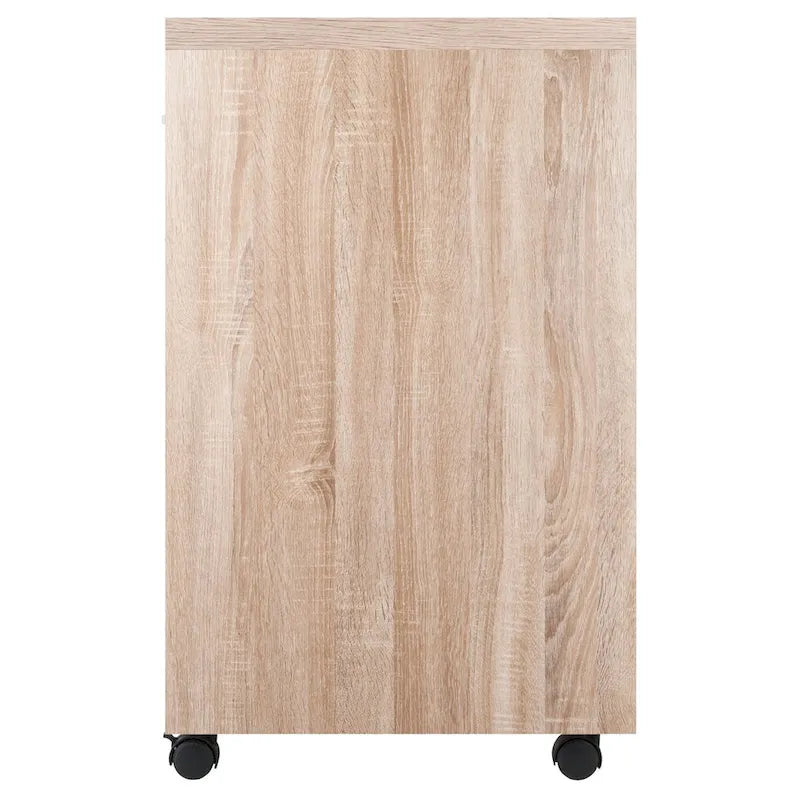 Meuble de rangement 1 tiroir en bois recyclé / blanc