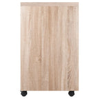 Meuble de rangement 1 tiroir en bois recyclé / blanc