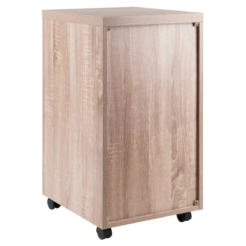 Meuble de rangement 1 tiroir en bois recyclé / blanc