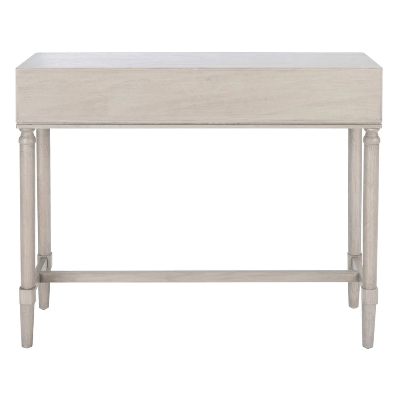 Console 2 tiroirs patinée Blanc / Gris / Greige / Noir, simple