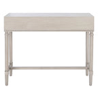 Console 2 tiroirs patinée Blanc / Gris / Greige / Noir, simple