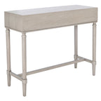 Console 2 tiroirs patinée Blanc / Gris / Greige / Noir, simple