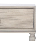 Console 2 tiroirs patinée Blanc / Gris / Greige / Noir, simple
