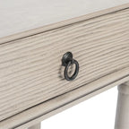 Console 2 tiroirs patinée Blanc / Gris / Greige / Noir, simple