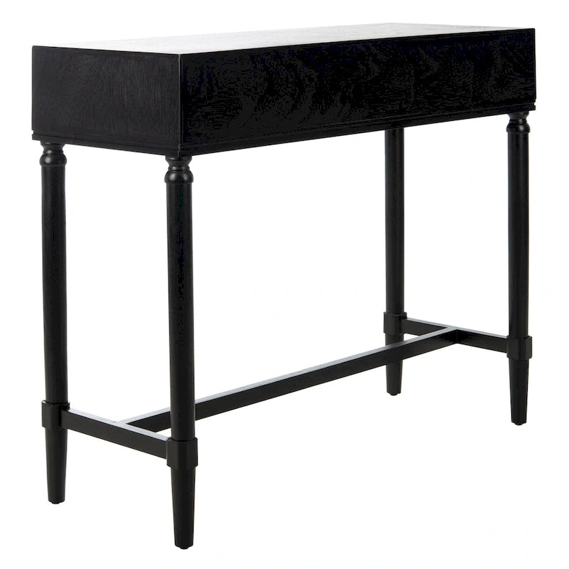 Console 2 tiroirs patinée Blanc / Gris / Greige / Noir, simple