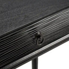 Console 2 tiroirs patinée Blanc / Gris / Greige / Noir, simple