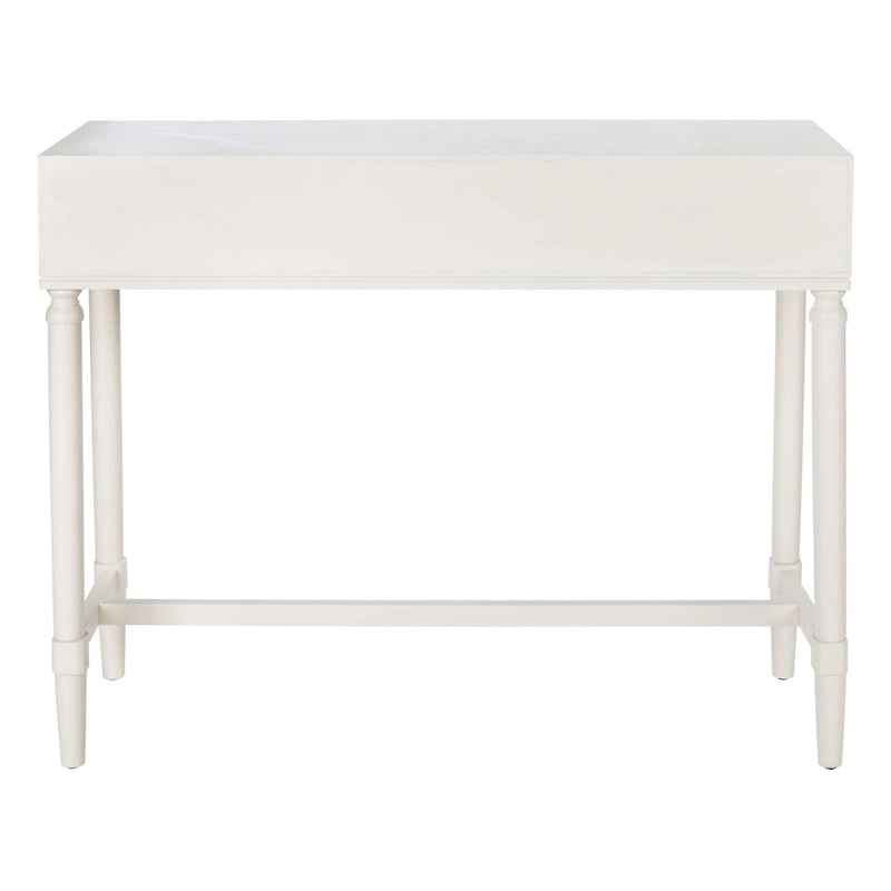 Console 2 tiroirs patinée Blanc / Gris / Greige / Noir, simple
