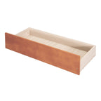 Lit plateforme jumeau en bois avec 4 tiroirs et tête de lit – Chêne / Espresso / Gris / Blanc, 1 personne