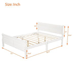 Lit traîneau avec tête de lit et pied de lit en bois espresso / blanc / chêne — Lit simple / double / grand, 1 personne