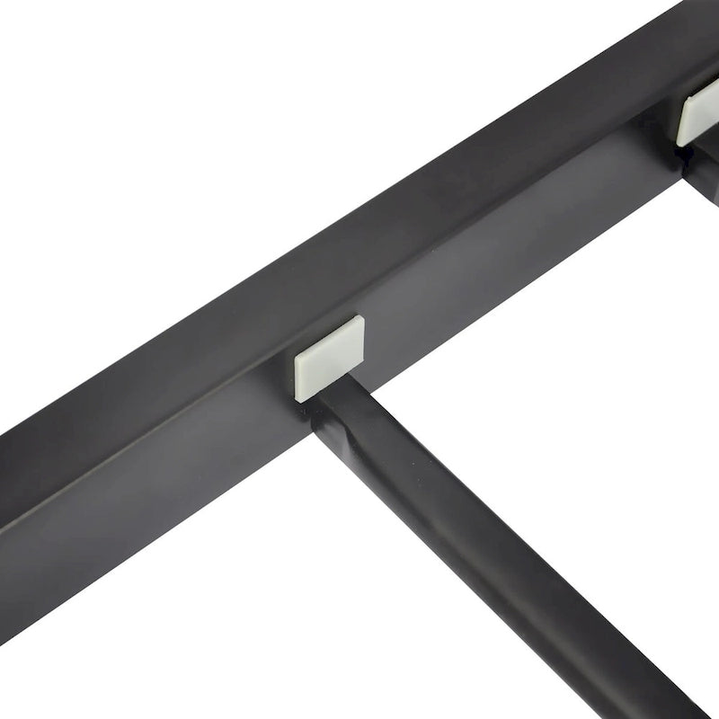 Cadre de lit plateforme en métal noir avec tête et pied de lit – Simple / Double / Grand