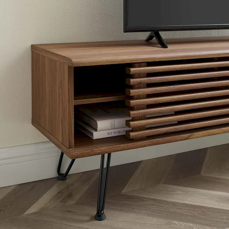 Meuble TV en noyer pour téléviseurs jusqu'à 64 po