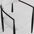 Ensemble de salle à manger extensible en pierre frittée blanche pour 6 à 8 personnes, avec 8 chaises en tissu