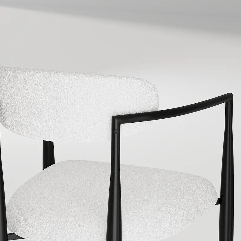 Ensemble de salle à manger extensible en pierre frittée blanche pour 6 à 8 personnes, avec 8 chaises en tissu