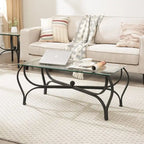 Table basse rétro noire 3 pièces pour 2 à 4 personnes