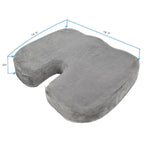 Coussin de siège ergonomique gris en mousse à mémoire de forme et gel rafraîchissant – Utilisateur unique