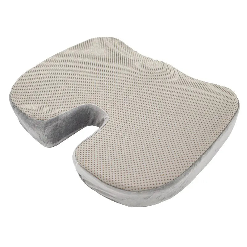 Coussin de siège ergonomique gris en mousse à mémoire de forme et gel rafraîchissant – Utilisateur unique