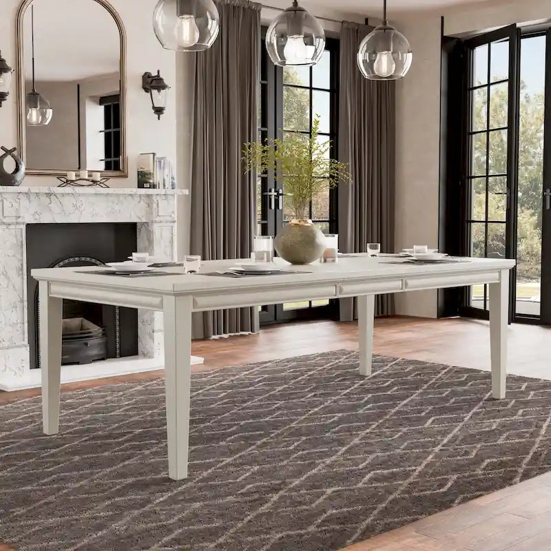 Table à manger extensible Espresso/chêne blanc – 6-8 personnes