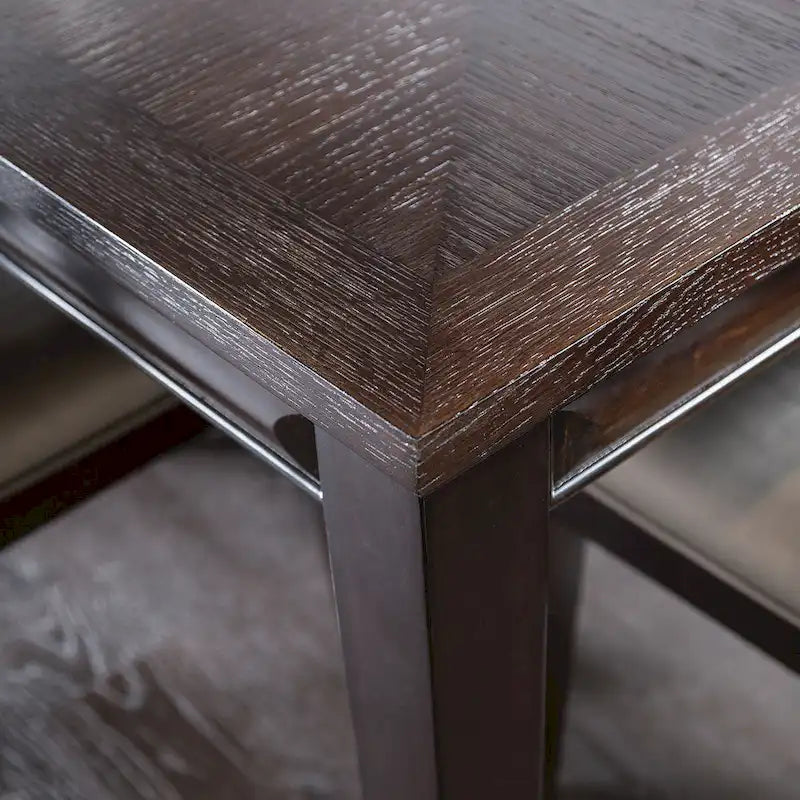 Table à manger extensible Espresso/chêne blanc – 6-8 personnes