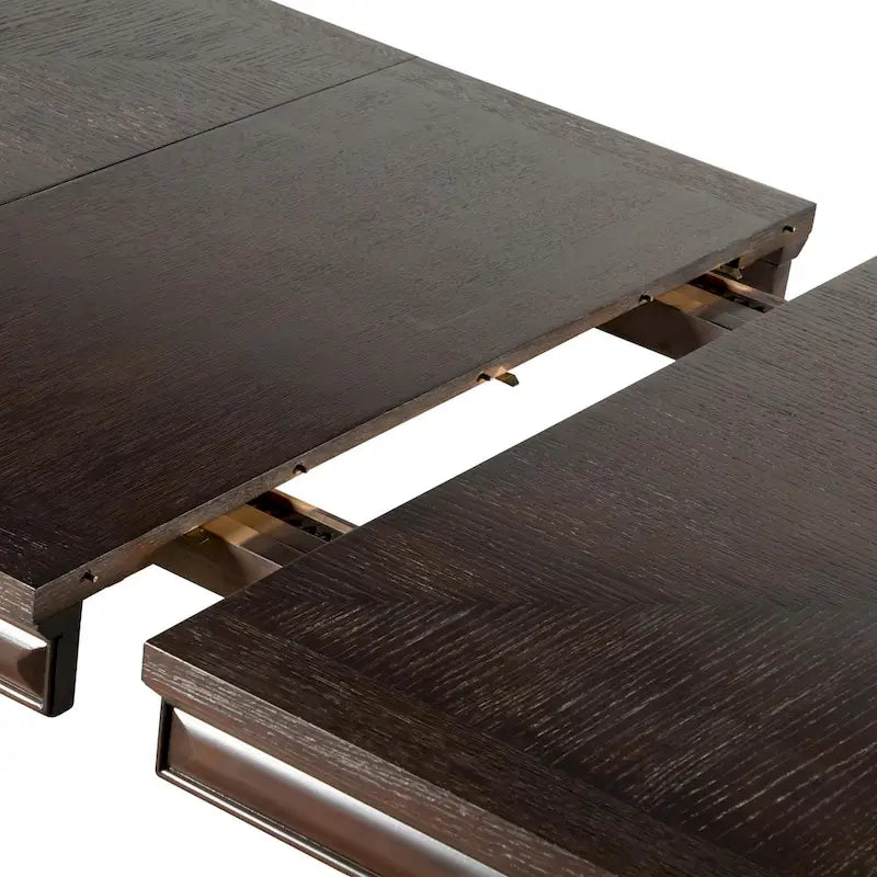 Table à manger extensible Espresso/chêne blanc – 6-8 personnes