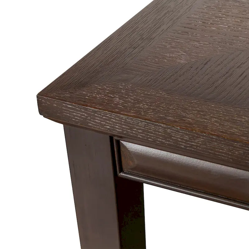 Table à manger extensible Espresso/chêne blanc – 6-8 personnes