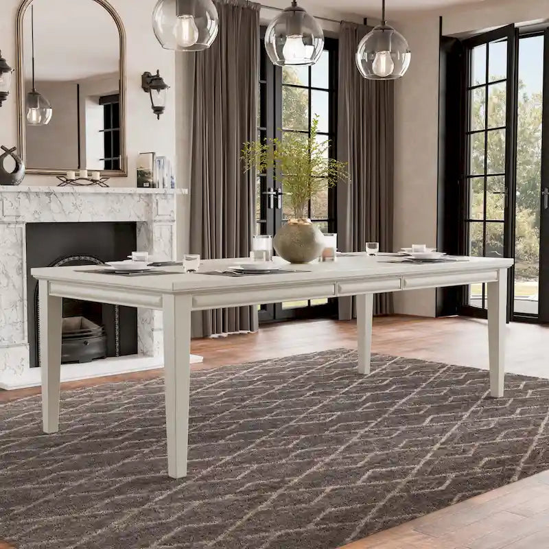 Table à manger extensible Espresso/chêne blanc – 6-8 personnes