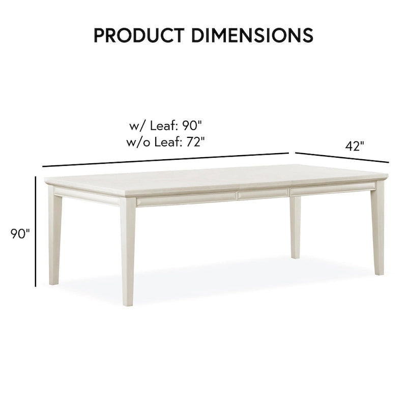 Table à manger extensible Espresso/chêne blanc – 6-8 personnes