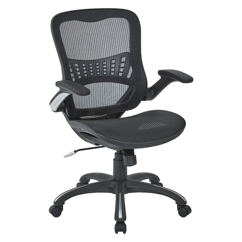 Chaise de bureau ergonomique en filet gris/noir – Siège simple