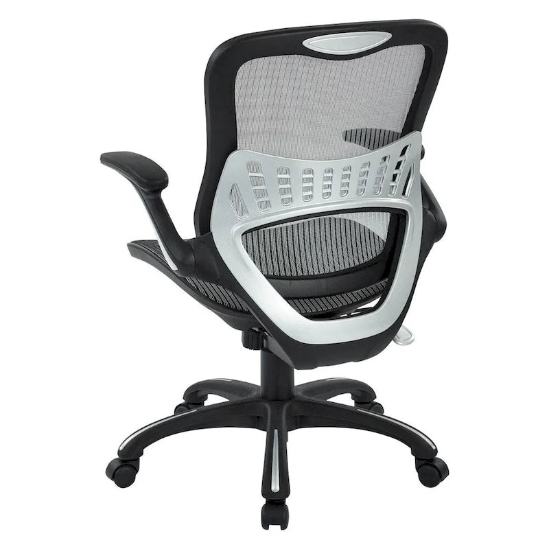 Chaise de bureau ergonomique en filet gris/noir – Siège simple