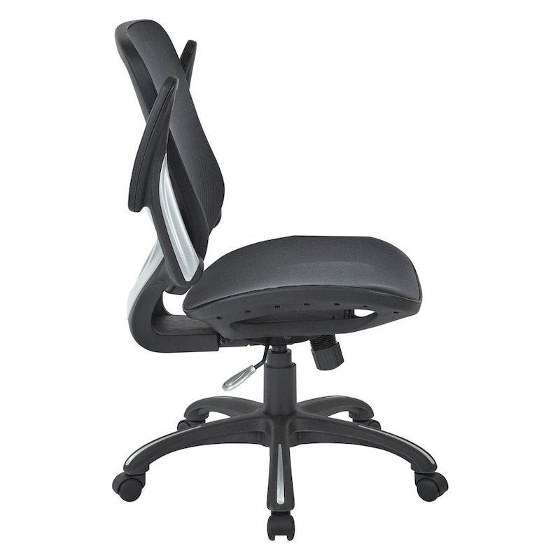 Chaise de bureau ergonomique en filet gris/noir – Siège simple