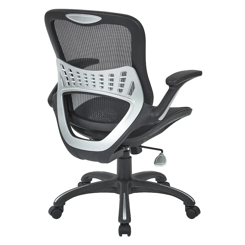 Chaise de bureau ergonomique en filet gris/noir – Siège simple