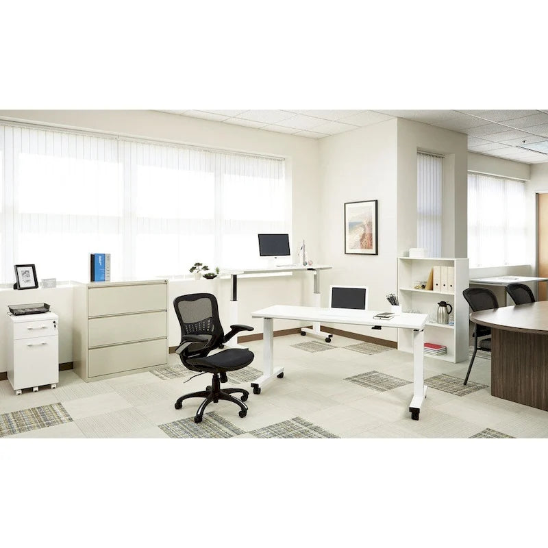 Chaise de bureau ergonomique en filet gris/noir – Siège simple