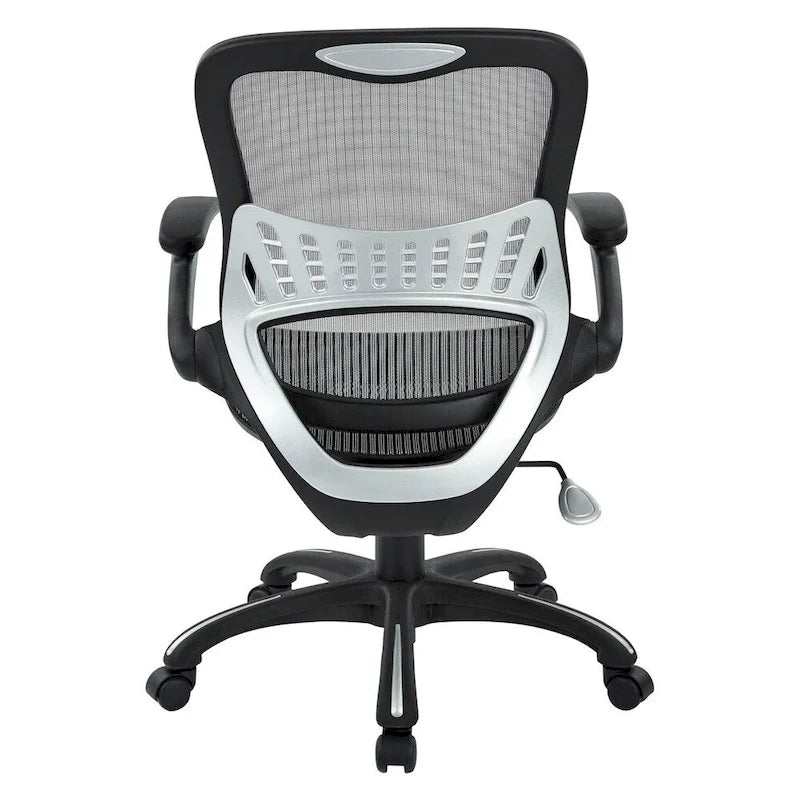Chaise de bureau ergonomique en filet gris/noir – Siège simple